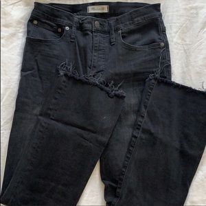 Madewell Cali Demi boot jeans black Sz 28